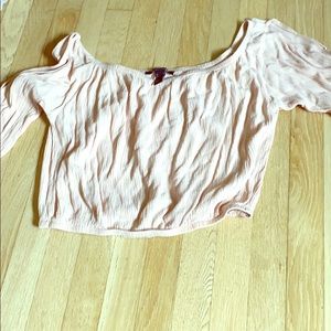 Pink frillled  crop top